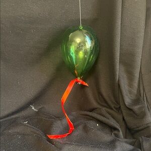 Elegant Green Glass Balloon Art Piece